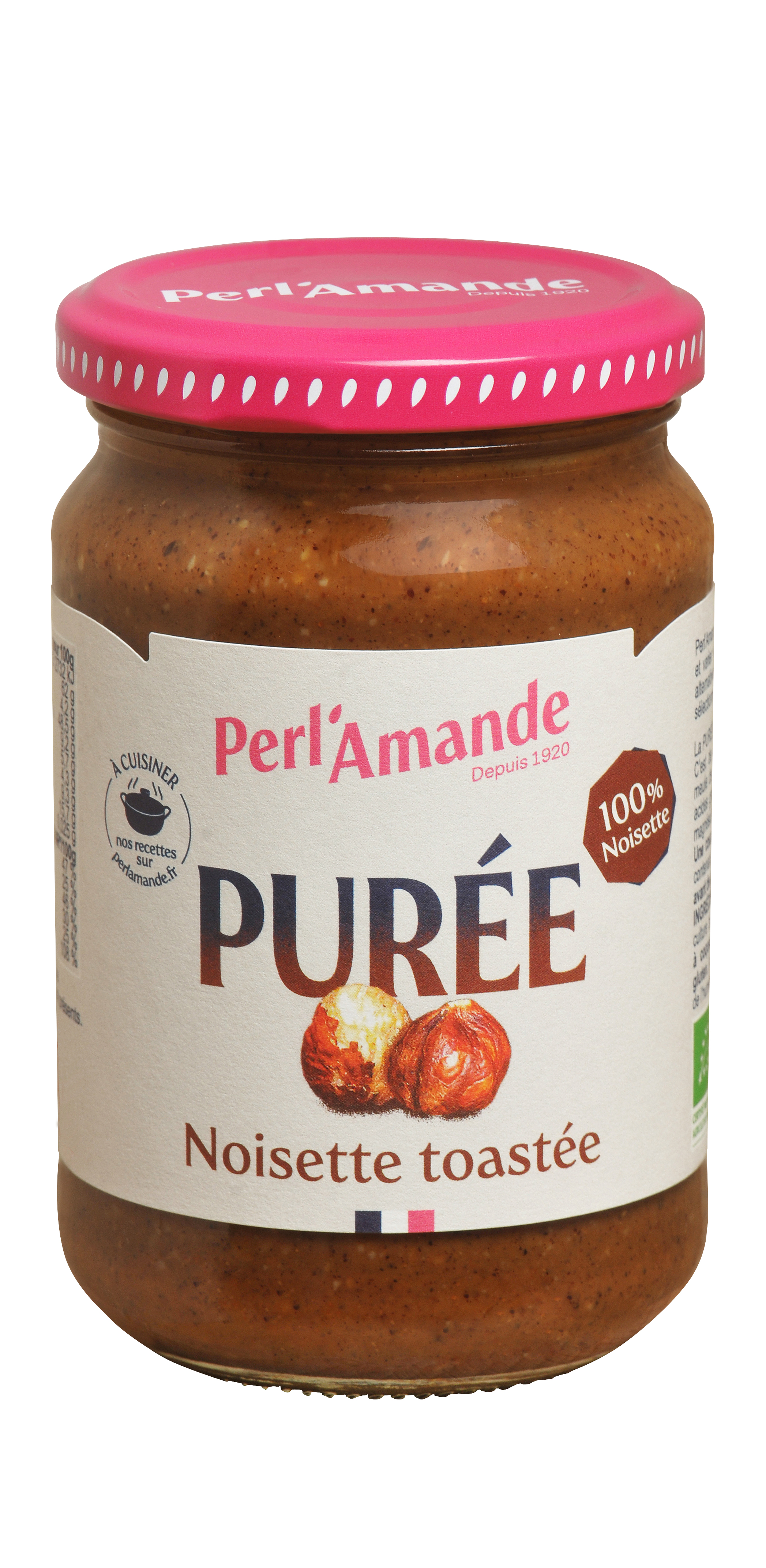 Perl'amande Purée noisette Toasté s.gluten bio & cru 280g